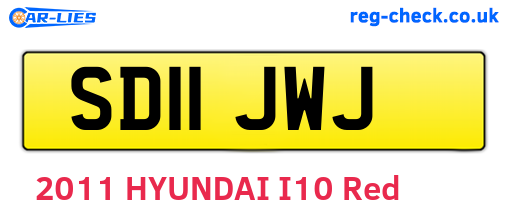 SD11JWJ are the vehicle registration plates.