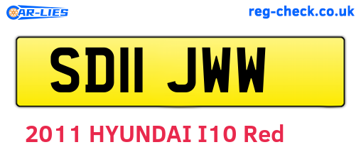 SD11JWW are the vehicle registration plates.