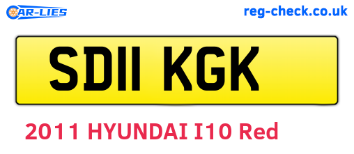 SD11KGK are the vehicle registration plates.