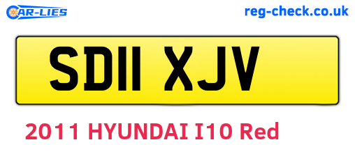 SD11XJV are the vehicle registration plates.