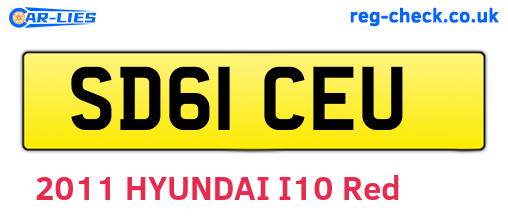SD61CEU are the vehicle registration plates.