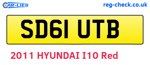 SD61UTB are the vehicle registration plates.