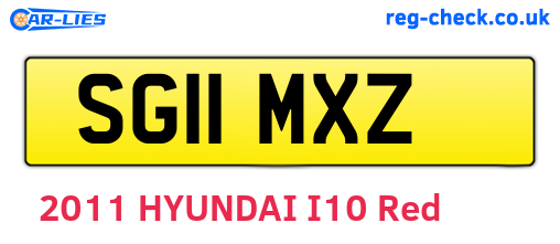 SG11MXZ are the vehicle registration plates.