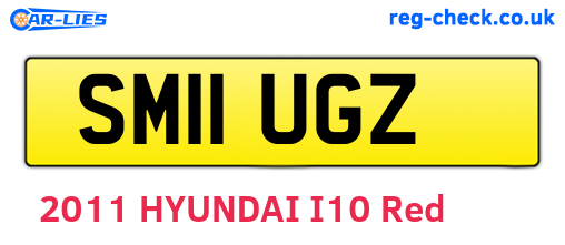 SM11UGZ are the vehicle registration plates.