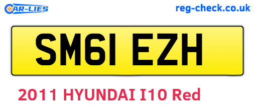 SM61EZH are the vehicle registration plates.