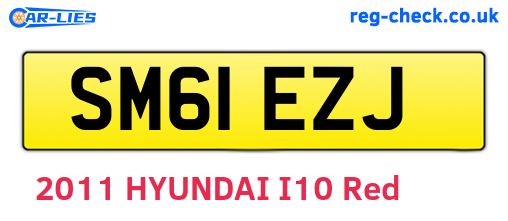SM61EZJ are the vehicle registration plates.