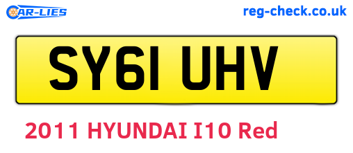 SY61UHV are the vehicle registration plates.