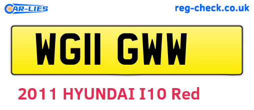 WG11GWW are the vehicle registration plates.