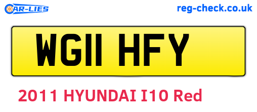 WG11HFY are the vehicle registration plates.