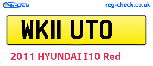 WK11UTO are the vehicle registration plates.