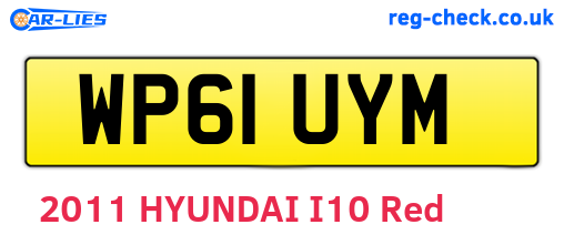 WP61UYM are the vehicle registration plates.