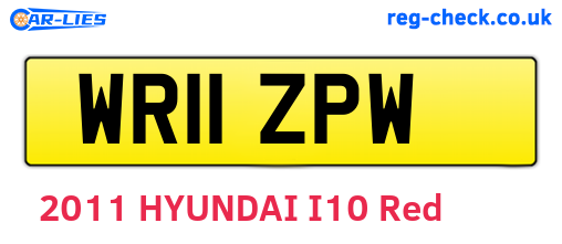 WR11ZPW are the vehicle registration plates.