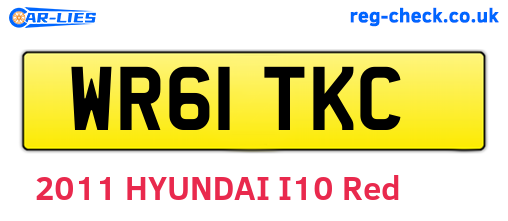 WR61TKC are the vehicle registration plates.