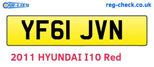 YF61JVN are the vehicle registration plates.