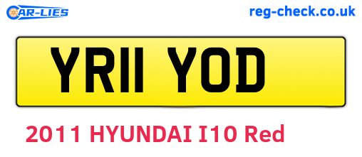 YR11YOD are the vehicle registration plates.