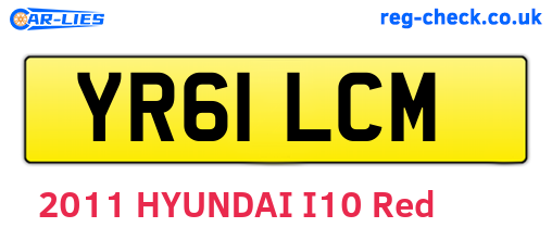 YR61LCM are the vehicle registration plates.