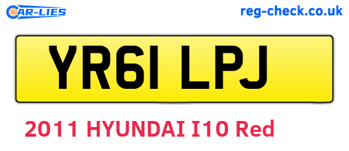 YR61LPJ are the vehicle registration plates.