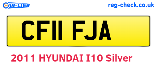 CF11FJA are the vehicle registration plates.