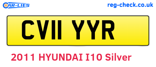 CV11YYR are the vehicle registration plates.