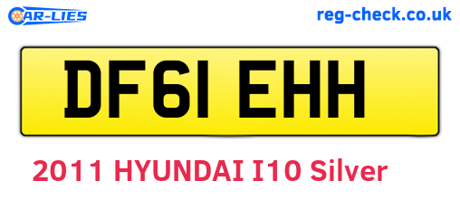 DF61EHH are the vehicle registration plates.