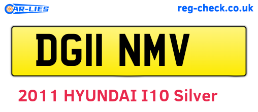 DG11NMV are the vehicle registration plates.