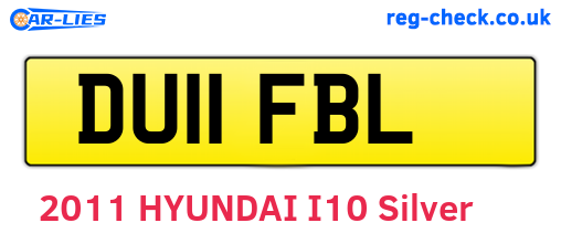 DU11FBL are the vehicle registration plates.