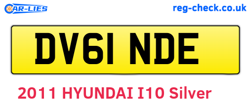 DV61NDE are the vehicle registration plates.