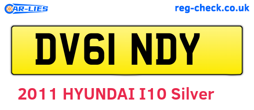 DV61NDY are the vehicle registration plates.