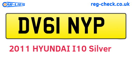 DV61NYP are the vehicle registration plates.