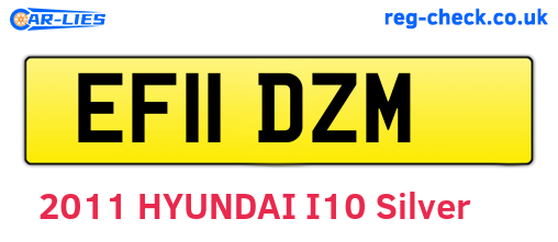 EF11DZM are the vehicle registration plates.