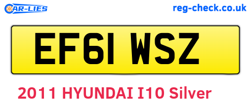 EF61WSZ are the vehicle registration plates.