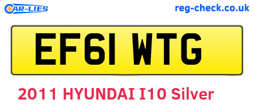 EF61WTG are the vehicle registration plates.