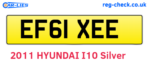 EF61XEE are the vehicle registration plates.