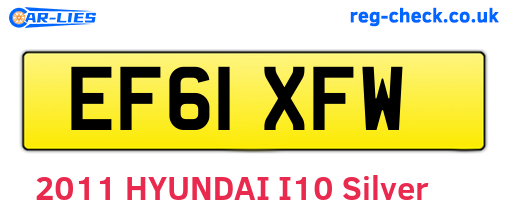 EF61XFW are the vehicle registration plates.