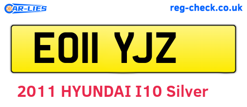 EO11YJZ are the vehicle registration plates.