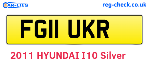 FG11UKR are the vehicle registration plates.