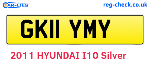 GK11YMY are the vehicle registration plates.
