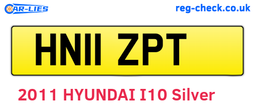 HN11ZPT are the vehicle registration plates.