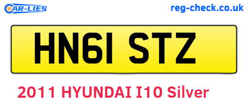 HN61STZ are the vehicle registration plates.