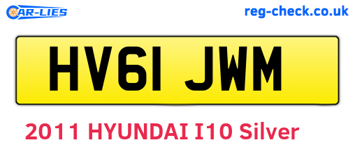 HV61JWM are the vehicle registration plates.