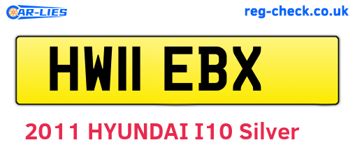 HW11EBX are the vehicle registration plates.