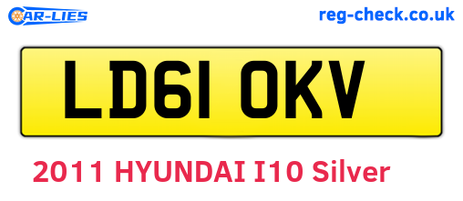 LD61OKV are the vehicle registration plates.
