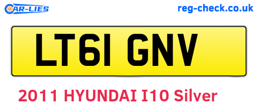 LT61GNV are the vehicle registration plates.