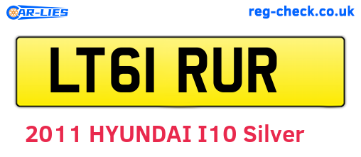 LT61RUR are the vehicle registration plates.