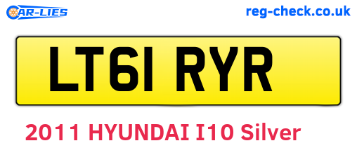 LT61RYR are the vehicle registration plates.