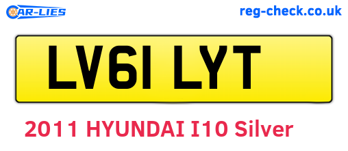 LV61LYT are the vehicle registration plates.