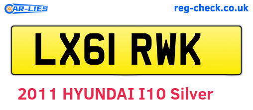 LX61RWK are the vehicle registration plates.