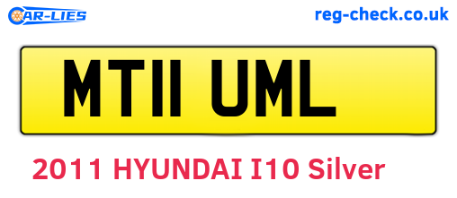 MT11UML are the vehicle registration plates.