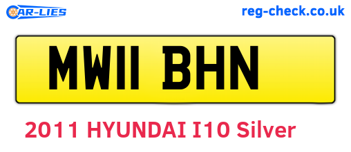 MW11BHN are the vehicle registration plates.