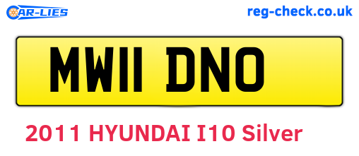 MW11DNO are the vehicle registration plates.